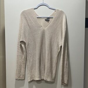Vince Cream V-Neck Sweater